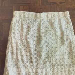 Elegant Cream Lace Skirt